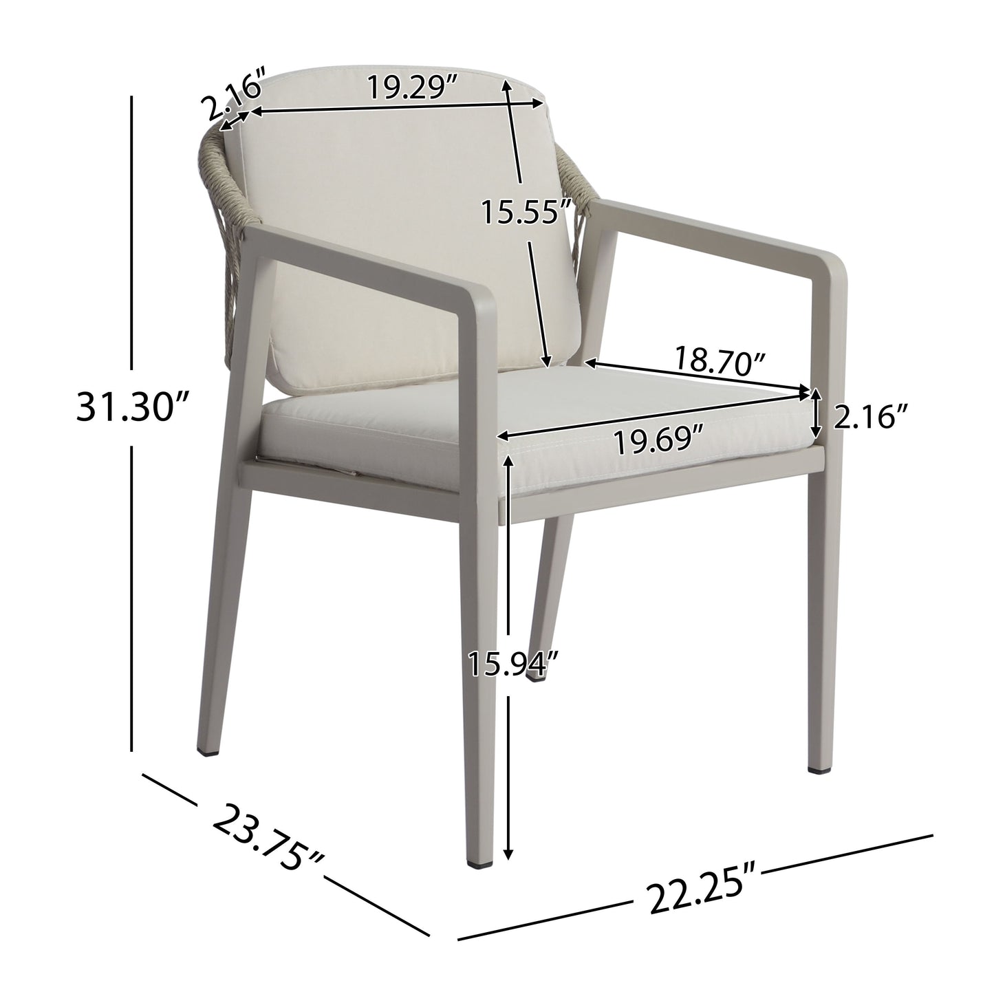 Modern Outdoor Dining Set With Expandable Acacia Wood Table And Iron Chairs - Gray