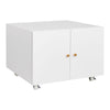 Office Furniture Copier Cabinet 2 Door Steel Copier Stand Mobile Pedestal File Printer Stand - White