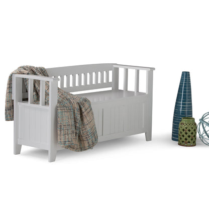 Acadian - Entryway Storage Bench - White