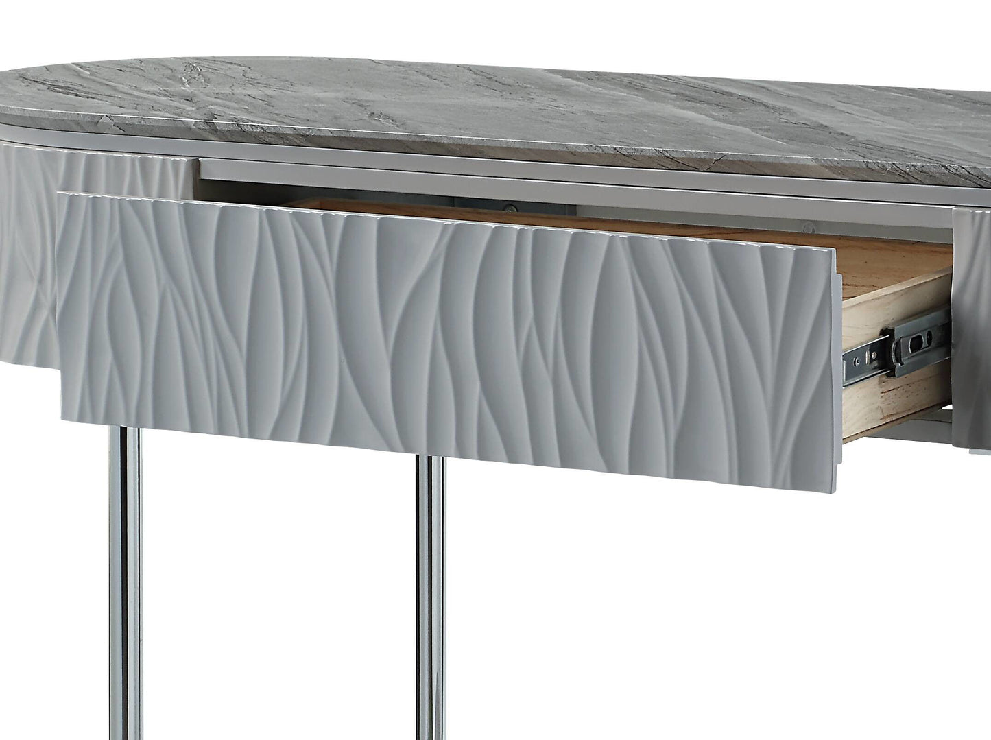 Yukino - High Gloss Sofa Table - Gray