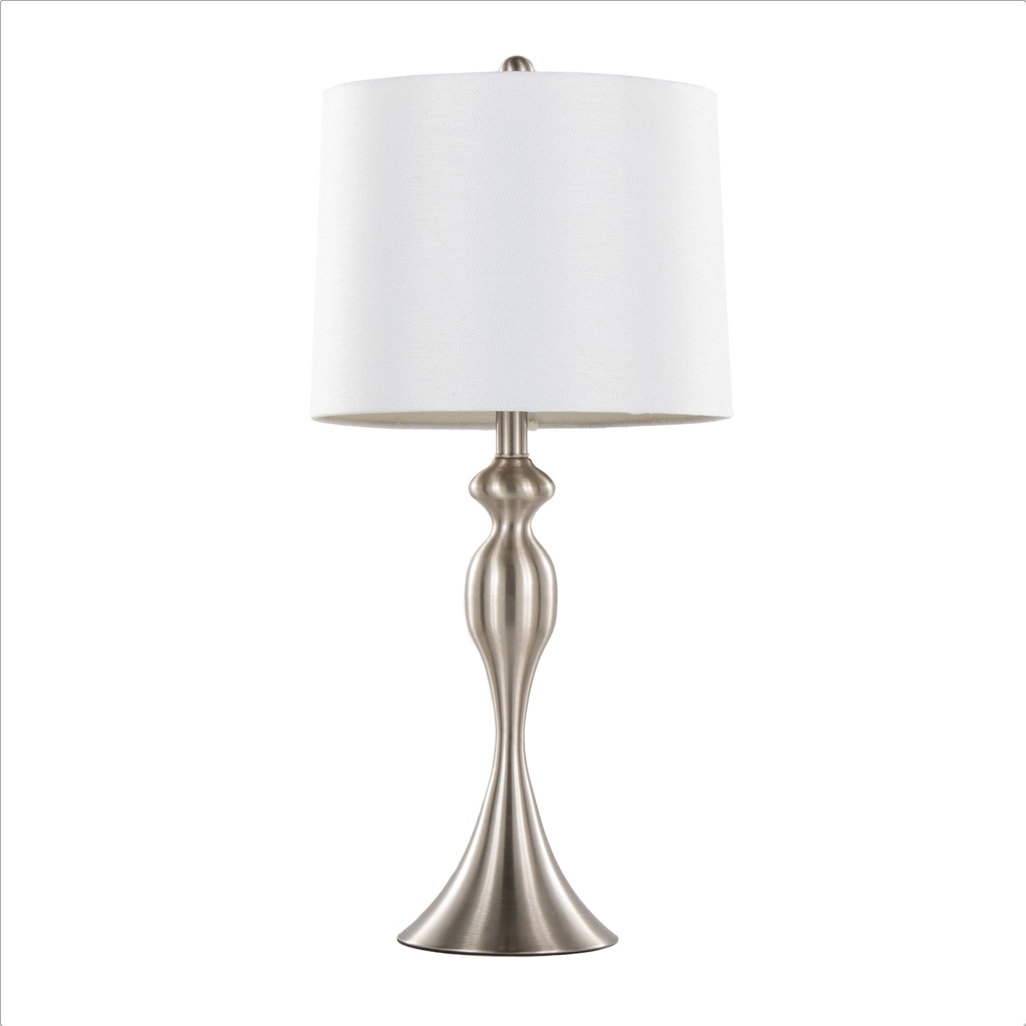 Ashland - Contemporary Table Lamp (Set of 2) - White / Nickel