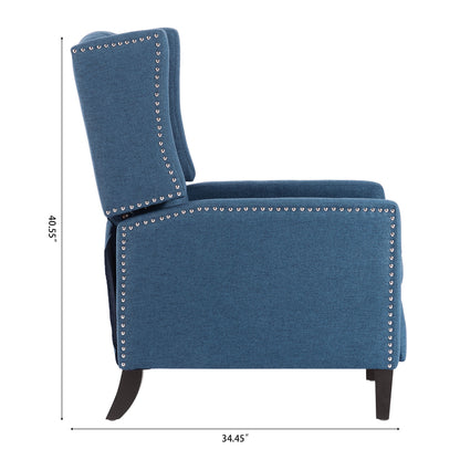 Manual Wing Chair Recliner - Blue