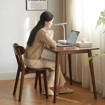 Simple Dining Chair, Solid Chair Table For Living Room Chair - Dark Natural