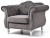Chic Transitional Chair - Dark Gray