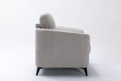 Callie - Woven Fabric Chair - Light Gray