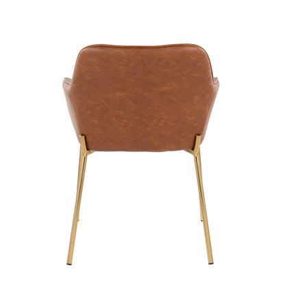 Daniella - Contemporary Dining Chair (Set of 2) - Gold / Camel