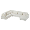Oversized Sectional Sofa U - Shaped Sofa Couch Modern Sofa Upholstered In Soft Corduroy With A Chaise Lounge For Living Room - Beige