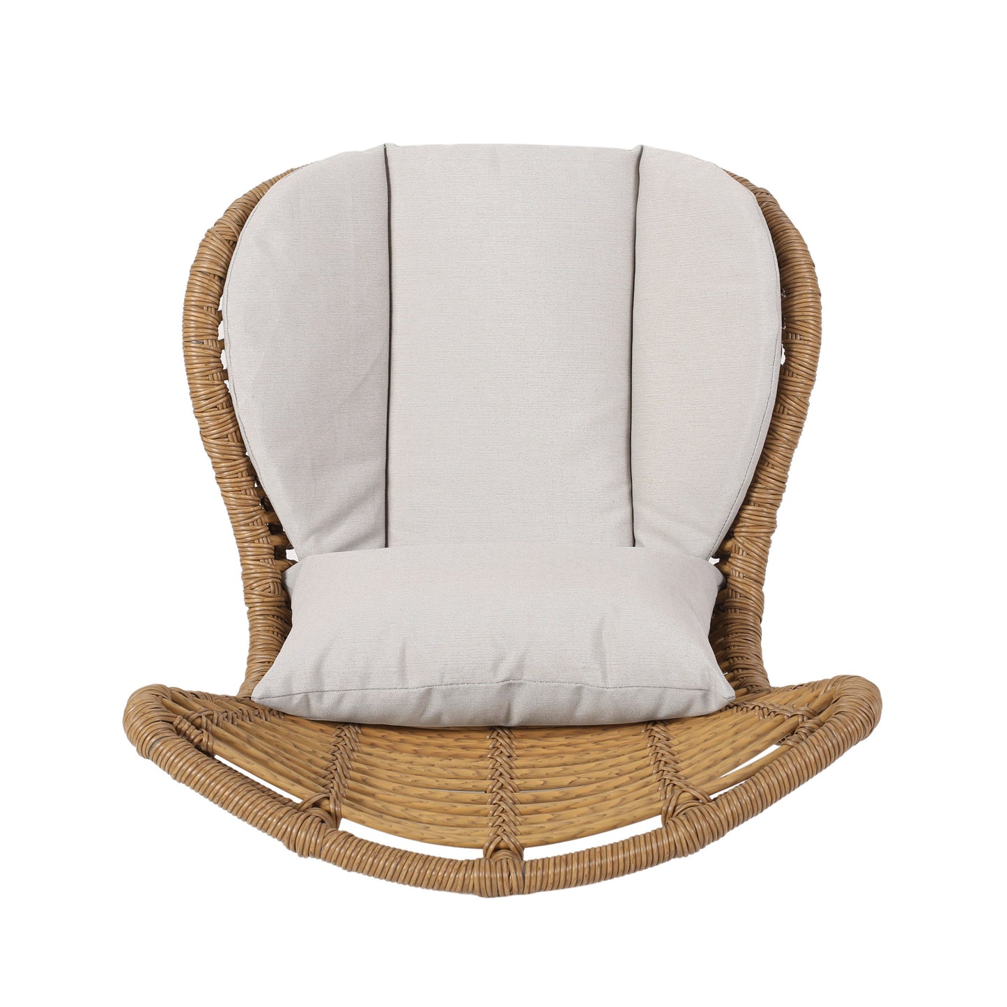 Calypso - Outdoor Chair With Water Resistance Cushion And Iron Frame - Beige