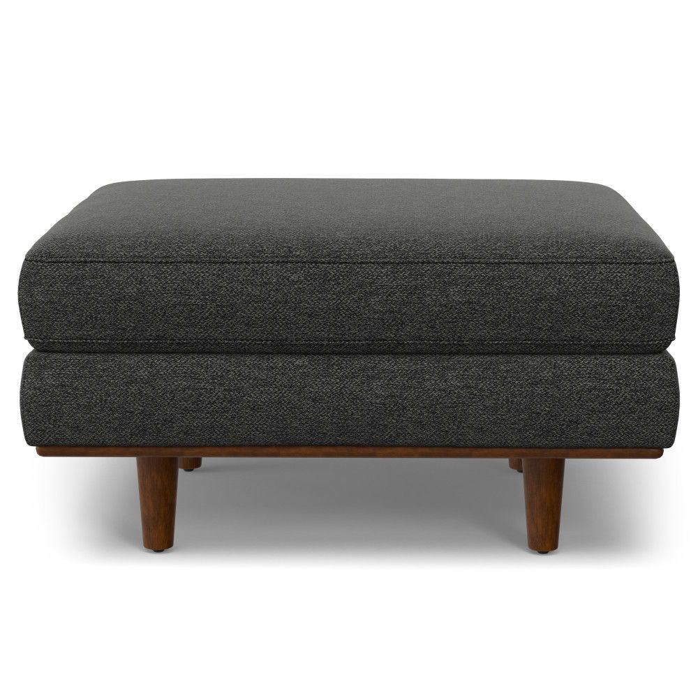 Morrison - Upholstered Sofa And Ottoman Set - Charcoal Gray