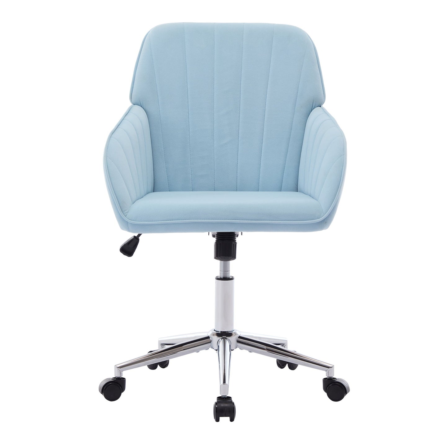 Adjustable Office Chair, Home Bedroom, Ergonomic Swivel Chair, Backrest Seat, Comfortable For Long Sitting - Baby Blue