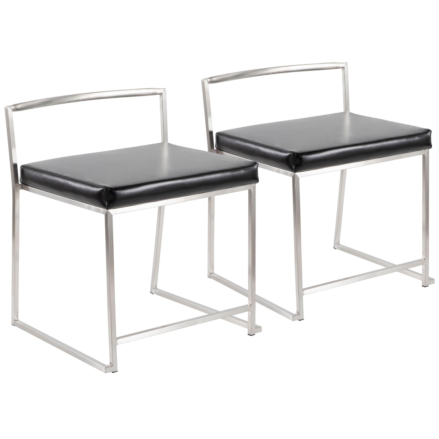 Fuji - Contemporary Stackable Dining Chair (Set of 2) - Black