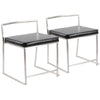 Fuji - Contemporary Stackable Dining Chair (Set of 2) - Black