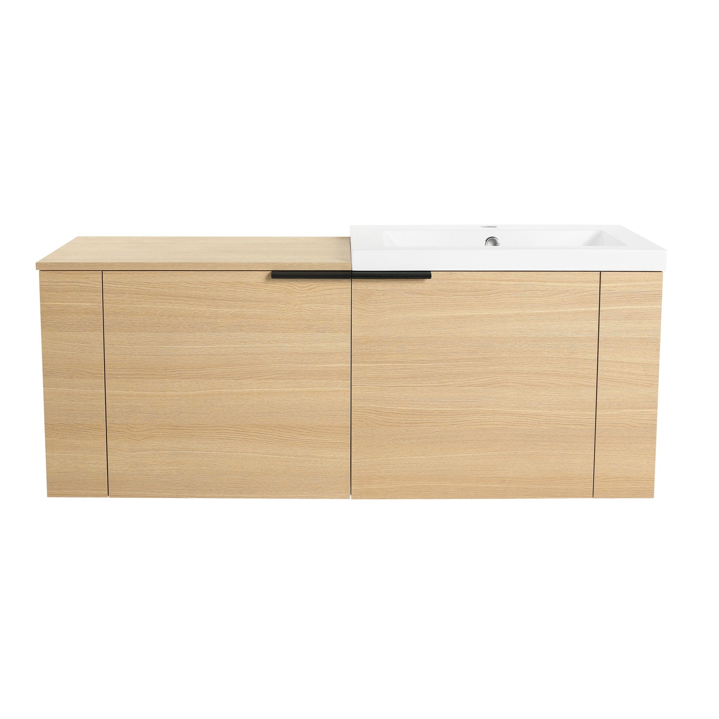 Modern Bathroom Vanity Sink Combo With Ample Storage - Oak