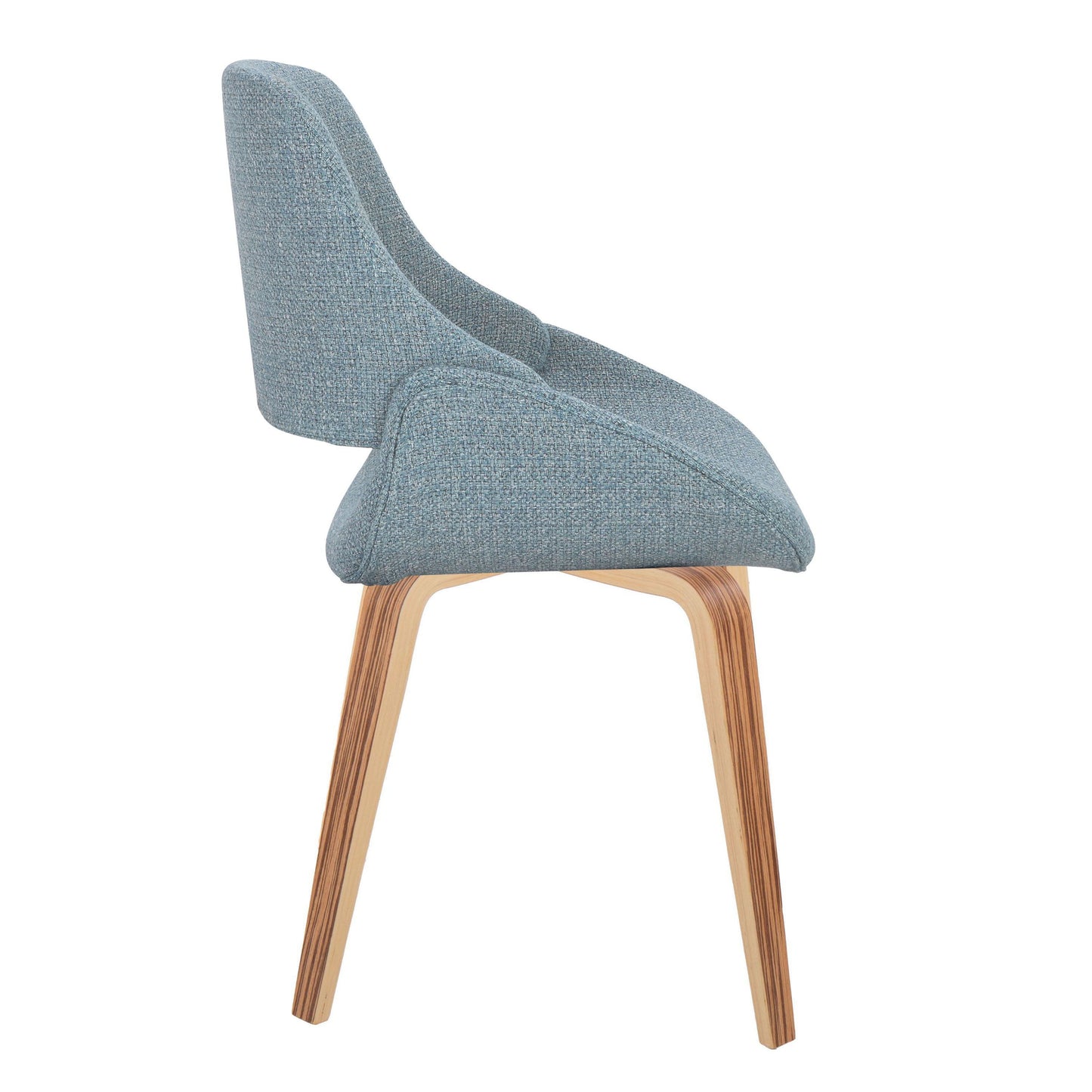 Fabrico - Mid-Century Modern Dining Chair (Set of 2) - Zebra / Blue