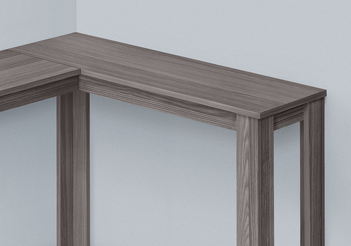 Corner Accent Console Table For Entryway, Contemporary And Modern - Gray
