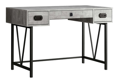 Computer Desk For Home Office, Laptop, Storage Drawers, Transitional - Gray