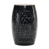 Boho Mosaic Side Table With Ceramic Tile Top - Black