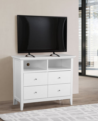 Charming TV Media Chest - White