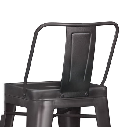 Rayne - Metal Counter Height Stool (Set of 2) - Gunmetal Gray