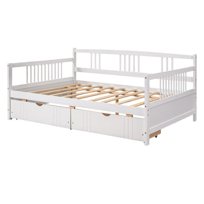 Full Size DayBed With 2 Drawers - White