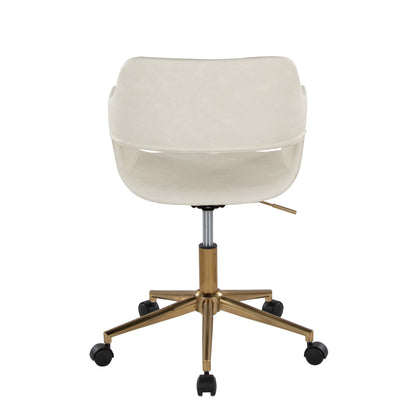 Margarite - Contemporary Task Chair - Gold / Cream