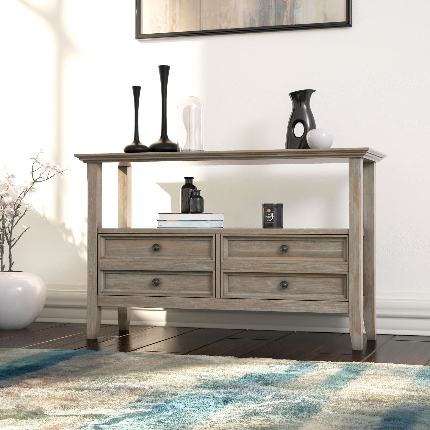 Amherst - Console Sofa Table - Distressed Gray