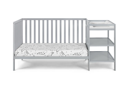 Palmer - 3 In 1 Convertible Crib, Changer Combo - Gray