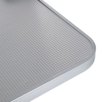 Folding Dog Pet Grooming Table Stainless Steel Frame Rubber Mat On Board With Adjustable Arm And Clamps Pet Dog Cat Grooming Table - Silver Gray