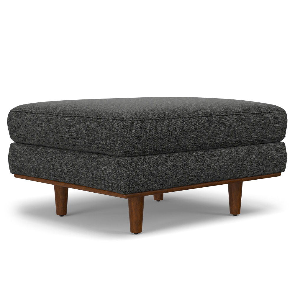 Morrison - Upholstered Sofa And Ottoman Set - Charcoal Gray