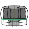 12Ft Recreational Kids Trampoline With Safety Enclosure Net & Ladder, Outdoor Recreational Trampolines - Green