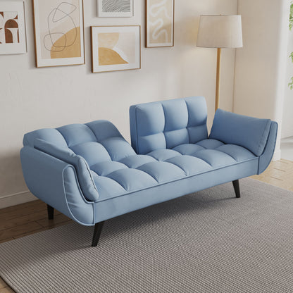 Sofa Soft Two Armrests Throw Pillow Pillow Comfortable Fit Apartment Bedroom Small Space - Antique Navy Blue