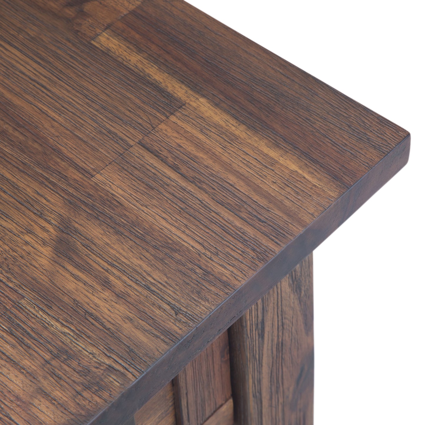 Monroe - Narrow Side Table - Distressed Charcoal Brown