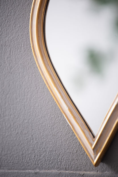 Small Decorative Mirror For Wall Decor - Antique Gold