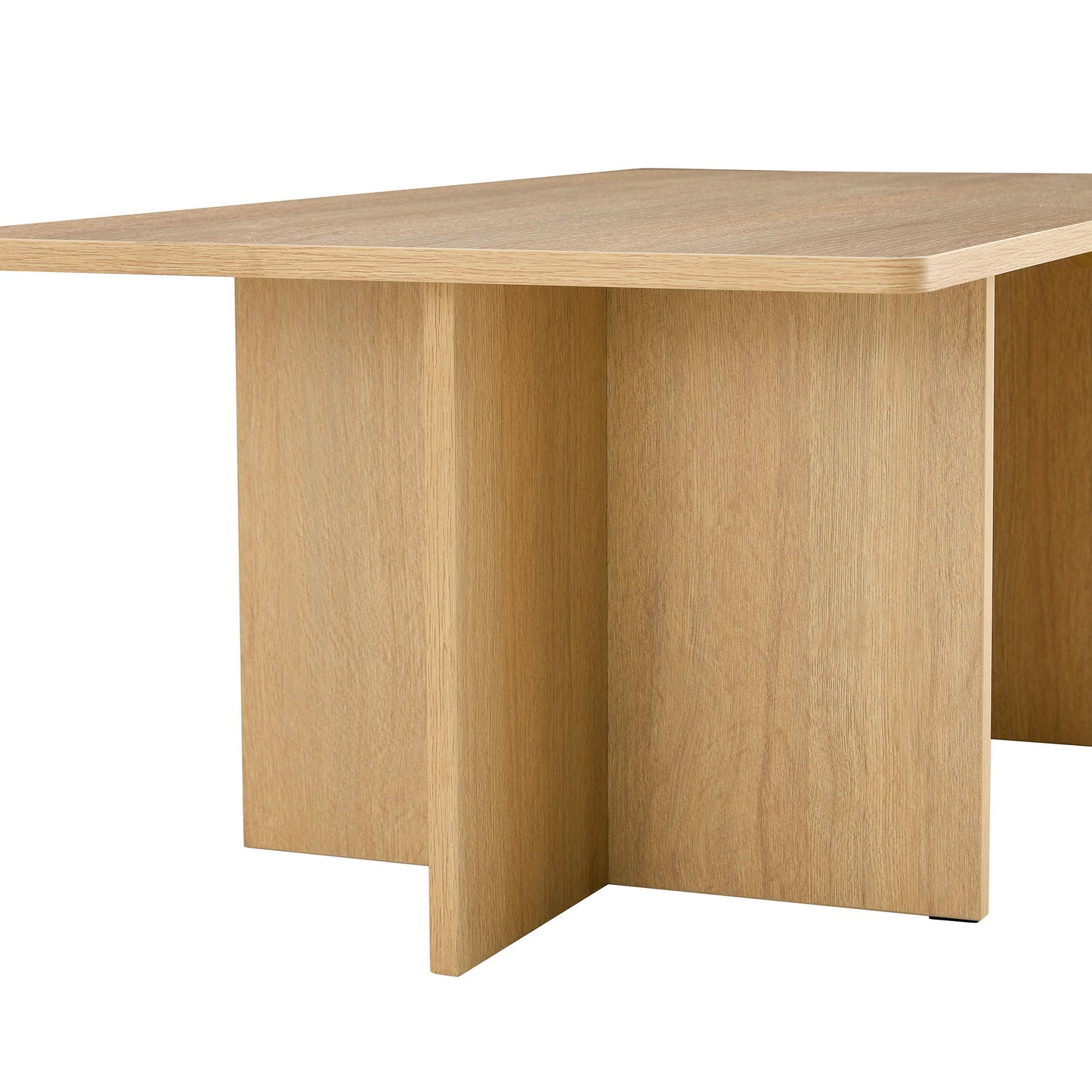 Modern Triangular Support Coffee Table, Lightweight And Stable, Perfectly Integrating Nature And Industry - Light Wood