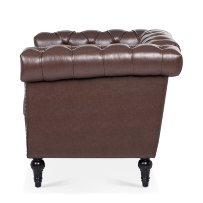 1 Seater Aesthetic Sofa For Living Room - Brown