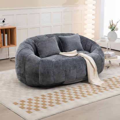 Contemporary Bean Bag Sofa Lazy Sofa Durable Comfort Lounger For Indoor & Outdoor Use - Gray