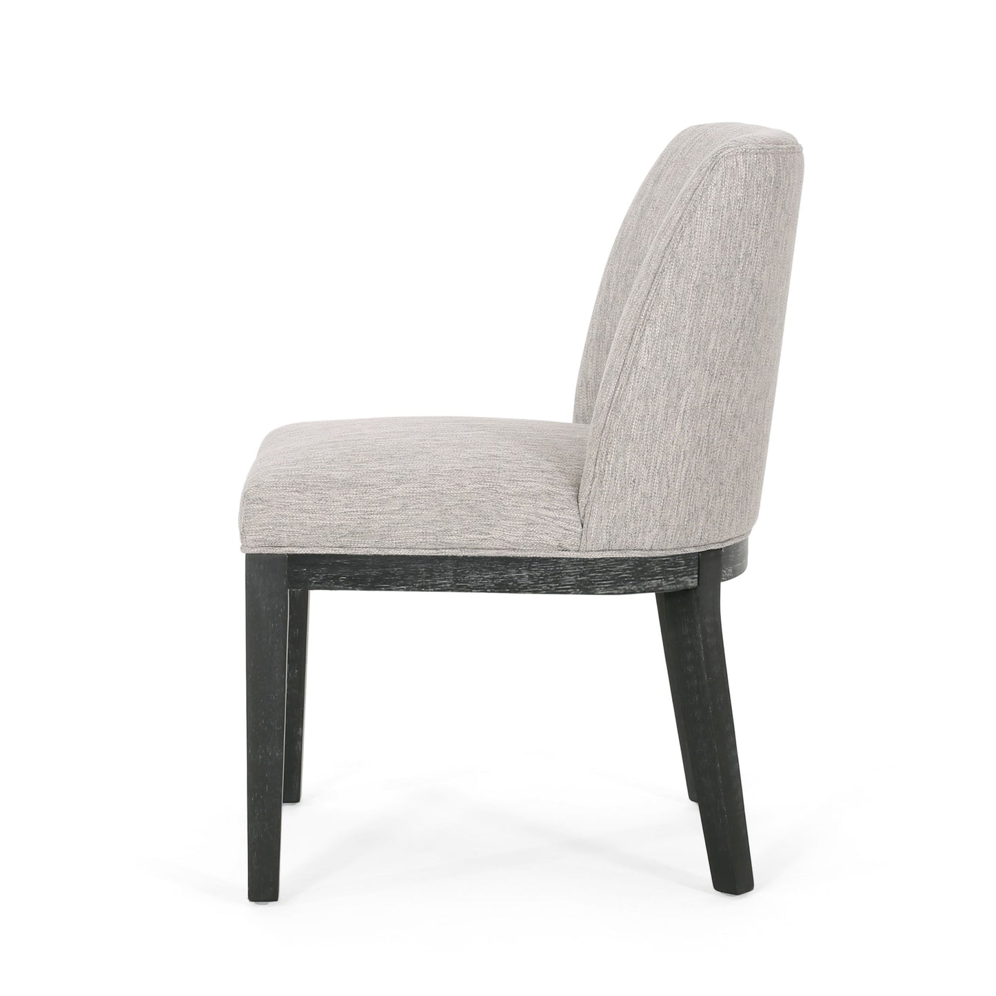 Modern Dining Chair With Durable Fabric Upholstery And Sturdy Wooden Frame (Set of 2) - Light Gray