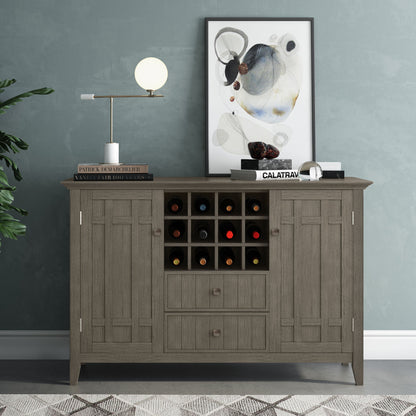 Bedford - Sideboard Buffet And Wine Rack - Farmhouse Gray