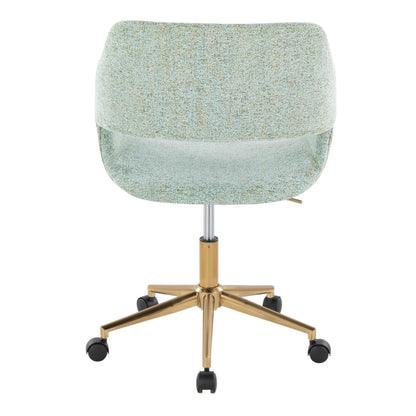 Margarite - Contemporary Task Chair - Gold / Light Green