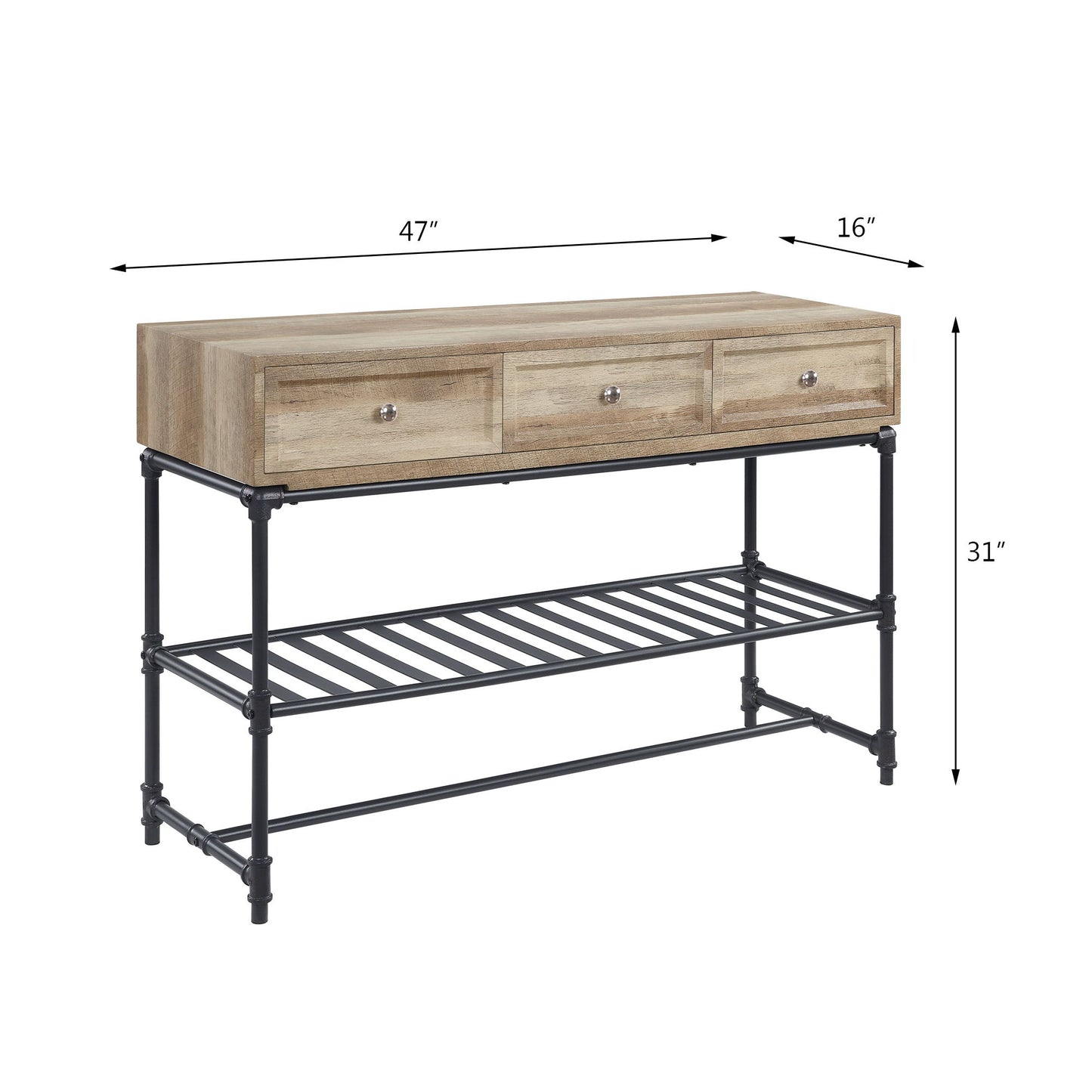 Brantley - Sofa Table - Oak / Sandy Gray