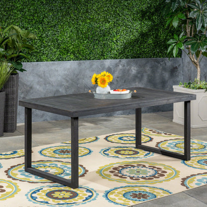 Outdoor Dining Table - Sandblast Dark Gray