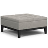 Dover - Multifunctional Lift Top Coffee Table Storage Ottoman - Gray