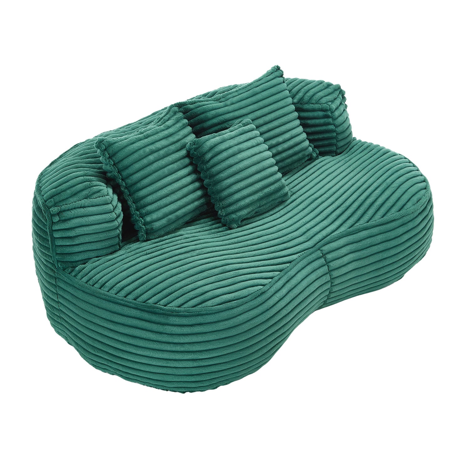 High Back Bean Bag Sofa Lounger For Adults And Kids, Indoor & Outdoor, Durable - Emerald