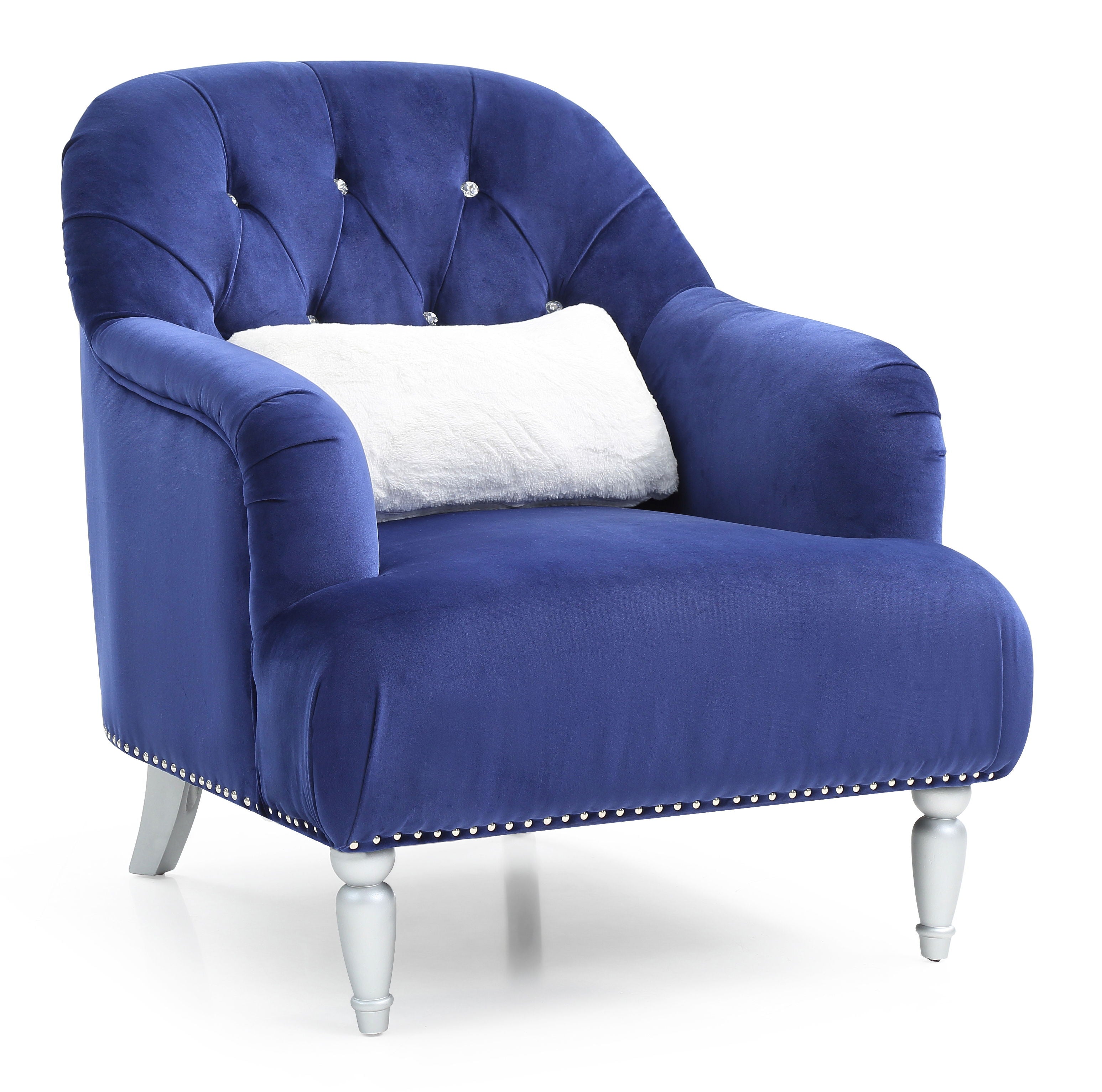 Elegant Traditional Armchair - Blue