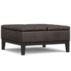 Dover - Lift Top Coffee Table Storage Ottoman - Distressed Brown