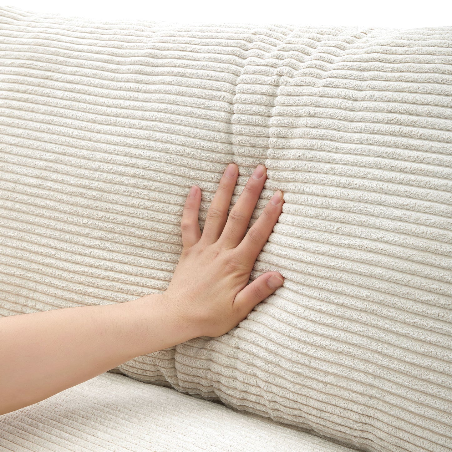 Oversized Sectional L Shaped Cloud Couch With USB Charging Port Cup Holder Deep And Wide Seat Sofa With Chaise Comfy - Beige