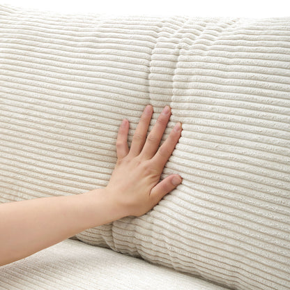 Oversized Sectional L Shaped Cloud Couch With USB Charging Port Cup Holder Deep And Wide Seat Sofa With Chaise Comfy - Beige
