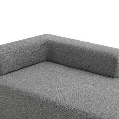 Lounge Frame For Oversized Modular U Shaped Sectional Floor Couch Convertible Compressed Couch, Spacious Foam Filled Sofa - Gray