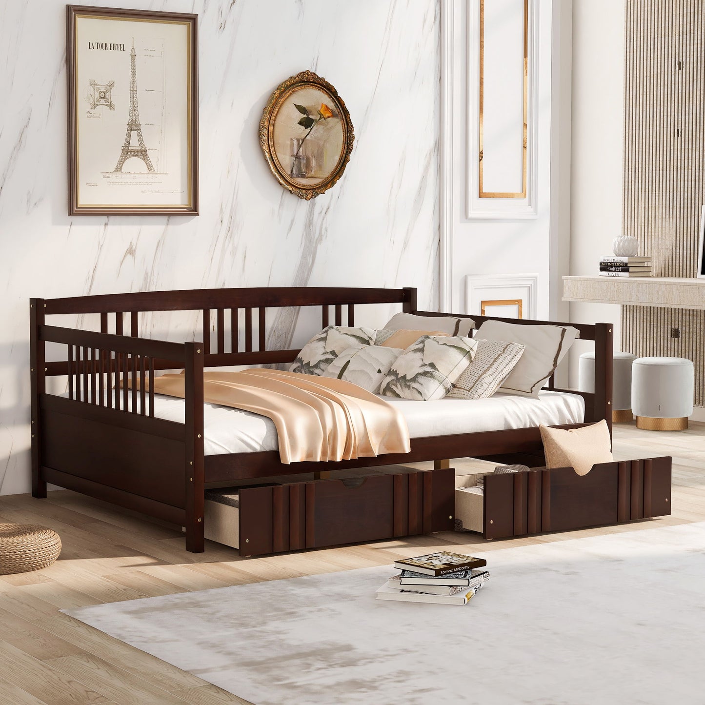 Full Size DayBed With 2 Drawers - Espresso