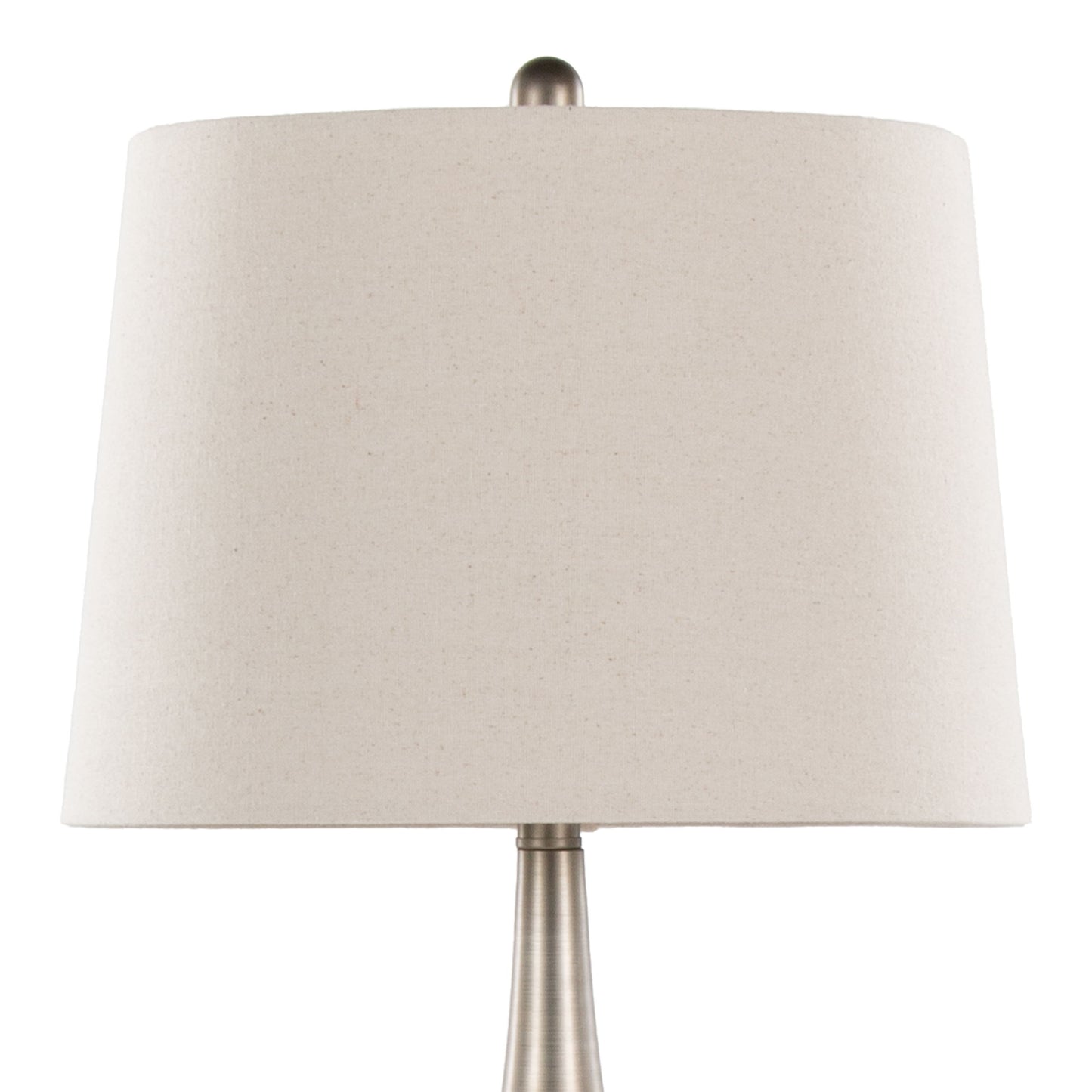 Pebble - Contemporary Table Lamp (Set of 2) - Aged Pewter / Natural